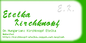 etelka kirchknopf business card